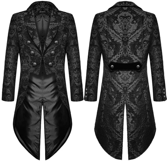 NEW Arrivals S-4XL Gold/Black Color Men's Luxury Medieval Steampunk Vintage Tailcoat Jacket Gothic Victorian Frock Coat Wedding Costume Formal Coat