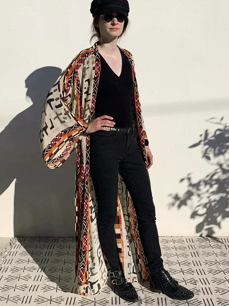 BRAND NEW 10 Colors/Patterns Luxury Beach Rayon Kimono Cover-Up Loose Swimsuit Cover Up Front Open Belt Kaftan Beach Pareo Dress Tunic Beach Wear