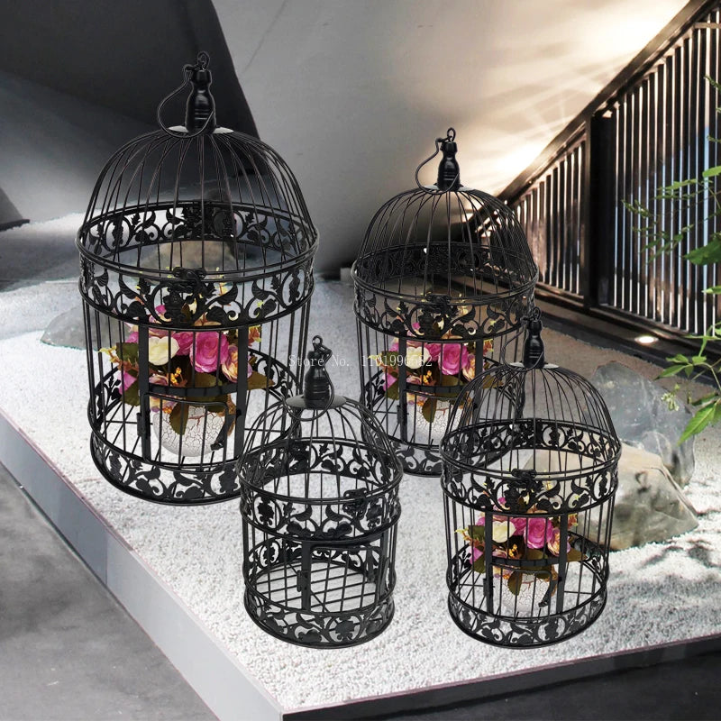 European-Style Pastoral Iron Craft Bird Cage Decoration Shop Window Decoration Wedding Scene Festival Party Photography Props