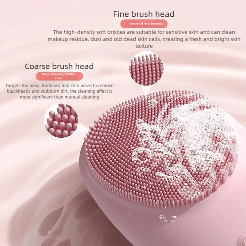 NEW Electric 7 in1 Silicone Blackhead Exfoliating Skin Tightening Massage Home Spa Face Cleaner Care Cleansing Face Brush Cleanser Women Skin Care Accessories Beauty Salon Devices