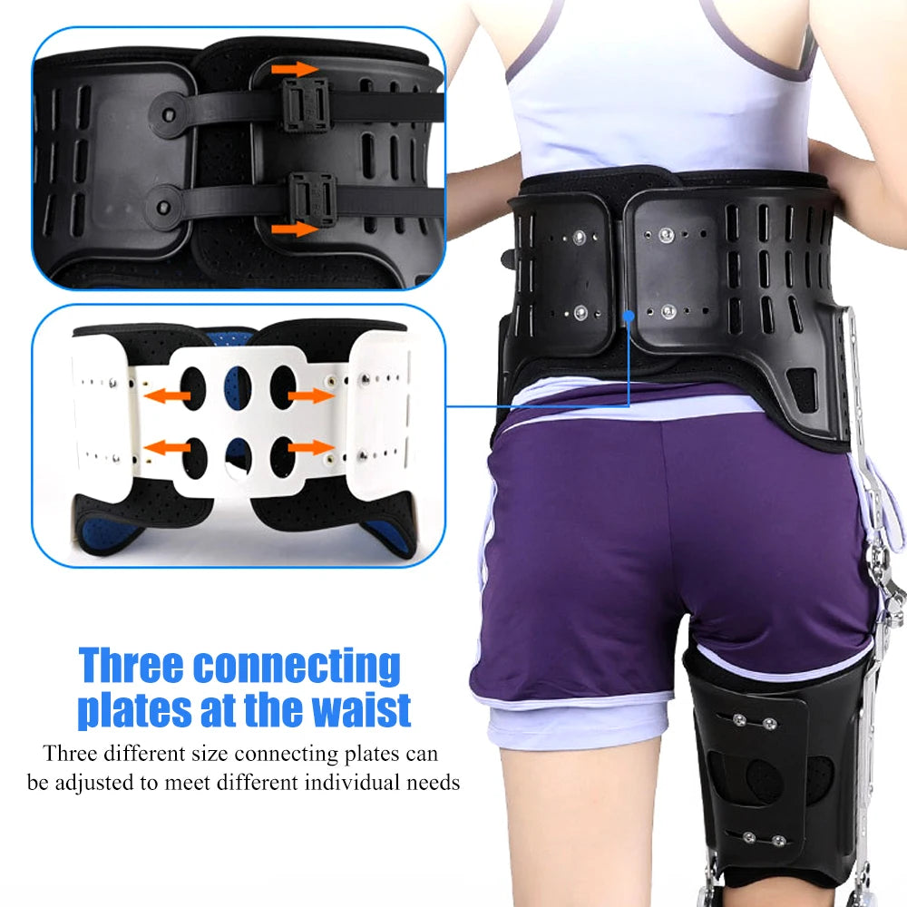 Knee Support Brace Hip Ankle Foot Orthosis Leg Fracture Lower Limb Paralysis Hip Walking Fixed With Walking Boots Brace Knee