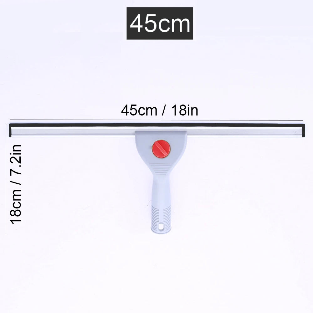 NEW 6/10/14/18in Household Glass Wiper Cleaning Bathroom Mirror Cleaner With Silicone Blade Hook Car Shower Squeezer Window Scraper Home Cleaning Supplies