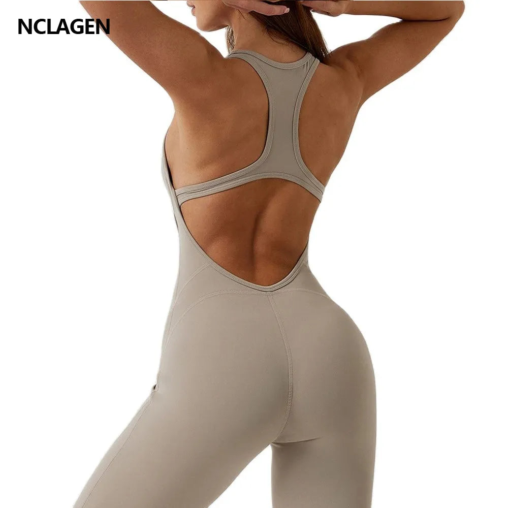 GYM Romper Backless Set Fitness Bodysuit Siamese Sportswear Women Jumpsuit Buttery-Soft One-piece Playsuit Yoga Suit