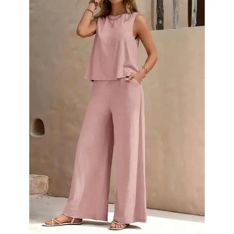 10 Colors 2 PCS Set S-XL UK Size Casual Ladies Woman New Matching Outfits Female Summer  Clothing Suit