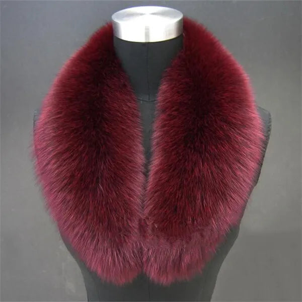 NEW Arrivals Luxury Real Natural Color Raccoon Fox Real Fur Collar Scarf Genuine Big Size Scarves Warp Shawl Neck Warmer Stole Muffler with Clip Loops Ladies Luxury Fashion Apparel Accessories Clothing Supplies