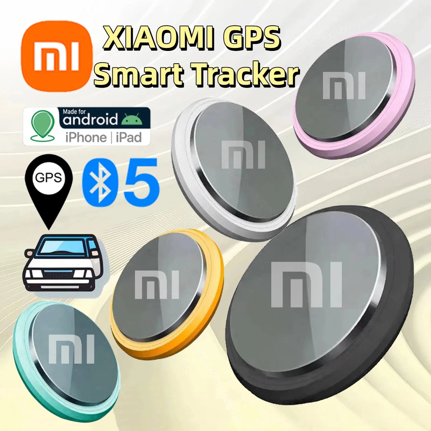XIAOMI GPS Smart Pink Set Tracker Elderly Children Anti-Lost Reminder Device Pets Bag Wallet Bluetooth Locator For Apple Android Finder