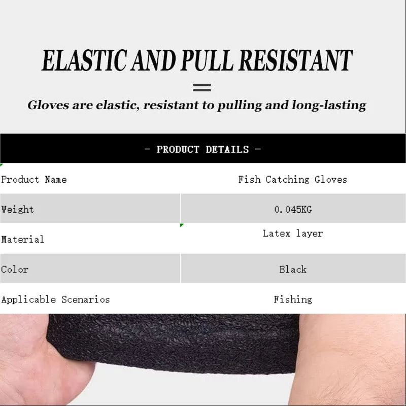 2 PCS Set Fishing Catching Gloves Magnet Release Anti-Slip Protect Hand From Puncture Scrapes Waterproof Fishing Gloves Home Gardening Gloves