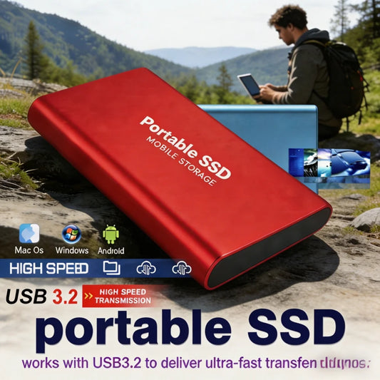 256TB/512TB  5 Colors USB3.1 Portable Solid State Drive External Hard Disk Type-C High Speed Data Backup Storage Device for Desktop PC Computer Accessories
