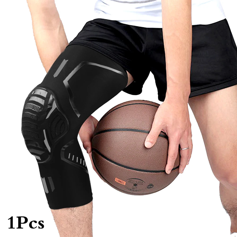 S-2XL Plus Size 1Pc Knee Brace Compression Knee Support Shockproof Knee Pads Knee Sleeve for Running Arthritis Joint Pain Relief Men Women Sports Apparel Accessories