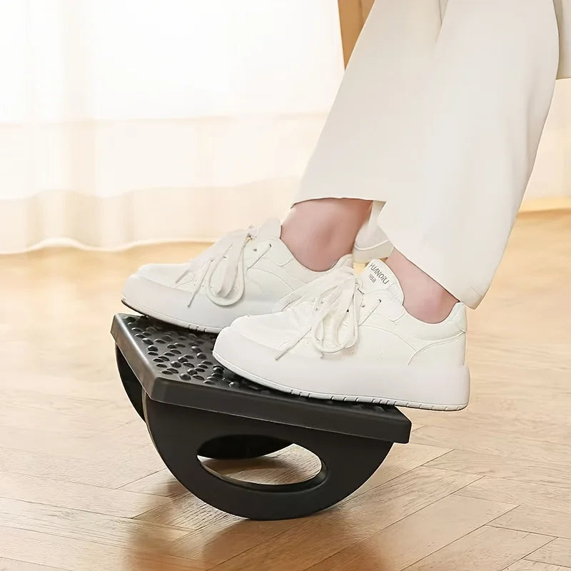 Under Desk Footrest, Oversized Desk Rotatable Footrest, Rocking Chair-Style Nursing Stool, Rocking Chair Balance Board, Ergonomic Design, Supports Posture, Suitable for Office Computer Gaming 32.5*25*13cm