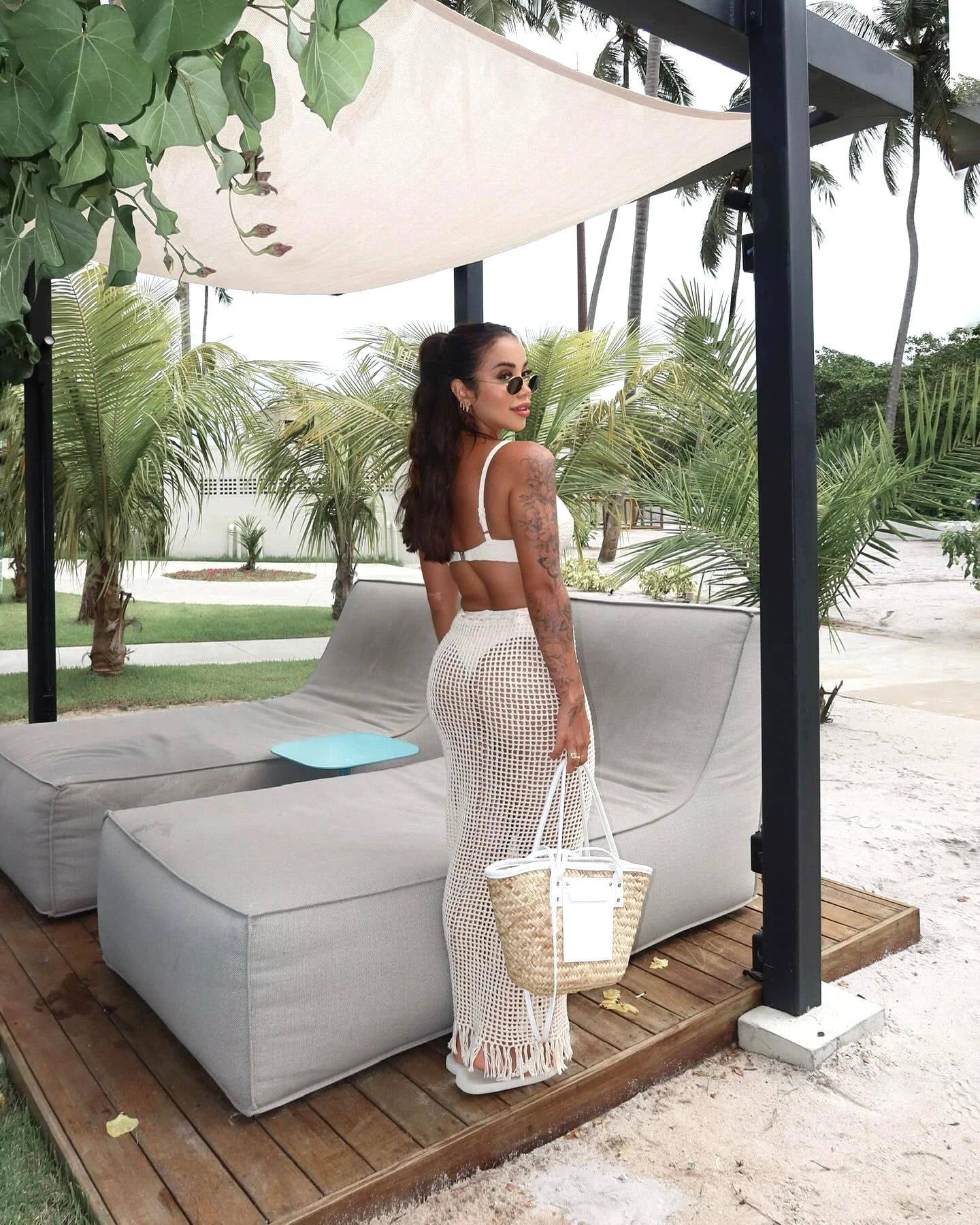 NEW Arrivals Sexy Summer Knit Cut Out Beach Half Skirt Women Chic Drawstring Fringed Casual Wrap Skirts Pool Party Swimwear Cover Up K50 Girls Ladies Sexy Beach Wear