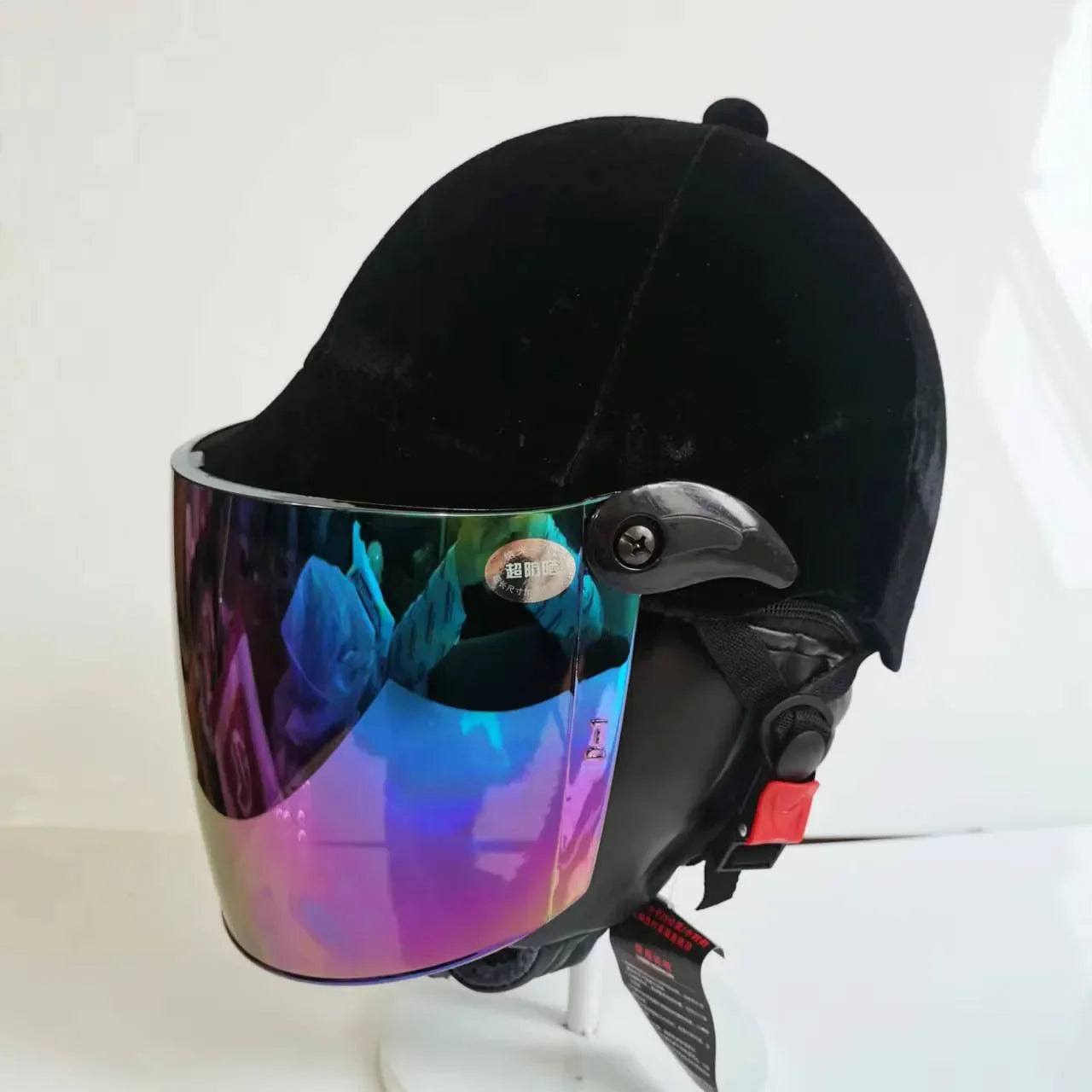 Winter/Summer Equestrian Riding Helmet Unisex Black Velvet Cloth Equestrian Helmet  Horse Equipment Safety Accessories