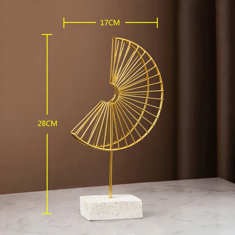 Home Decoration Luxury Accessories Feng Shui Gold Statuette Study Desk Ornaments Luxury Living Room Decoration Figurines Interior