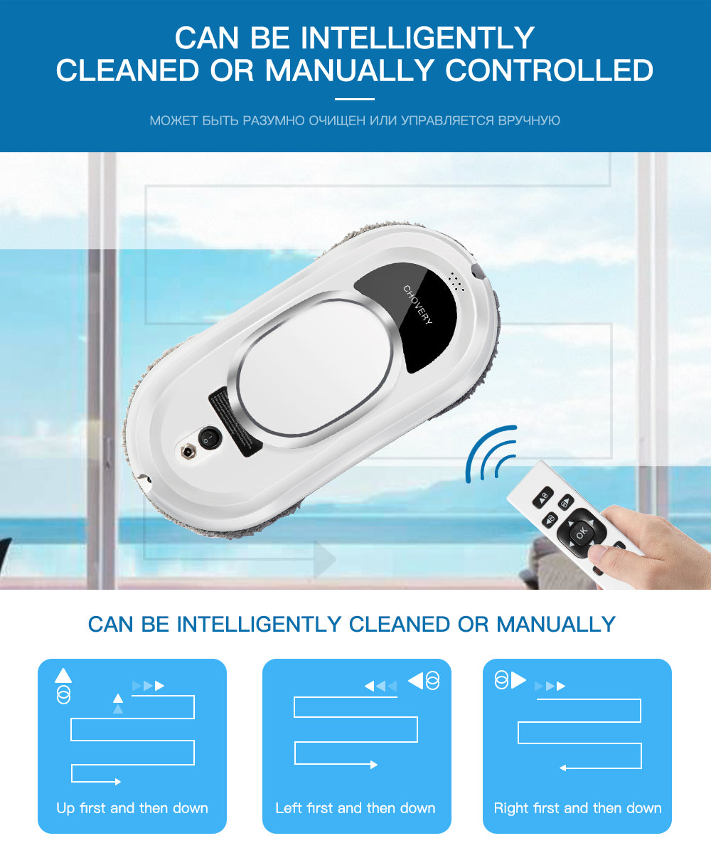 Robot Window Cleaner Window Cleaning Robot Smart Home  Robot Vacuum CleanerRemote Control Glass Cleaning Robots CHOVERY