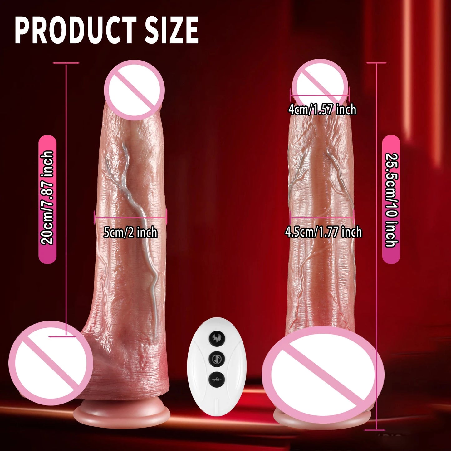 NEW Arrivals 26,5cm Super Long Telescopic Dildo Vibrator Huge Penis Anal Thrusting Realistic Dildos Anal Plug Stimulation Dick Sex Toys For Women Endless Pleasure Adults Sex Store Products