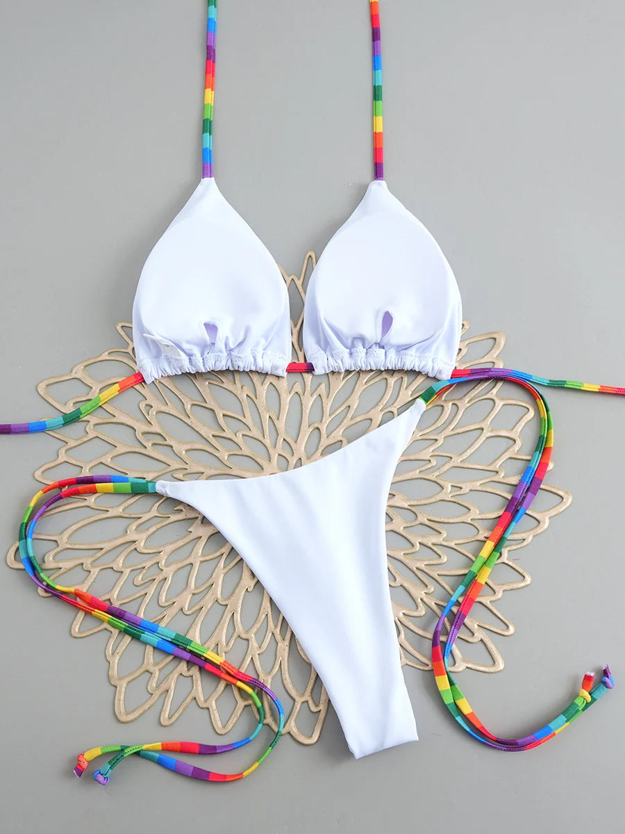 NEW 5 Colors UK Size Sexy Micro Bikini Set Swimsuit Thong Female Bathing Brazilian Women Swimwear Biquini Suit Sexy Up Bikinis Mujer