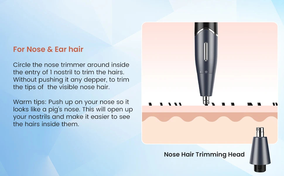 NEW Arrivals 6PCS Set  Body Hair Electric Trimmer Bikini Line Nose Eyebrow Ear Beard Shaver Men & Women Nose Hair Trimmer Eyebrow Razor Portable Body Shaver IPX5 Hair Care Accessories Beauty Salon Supplies