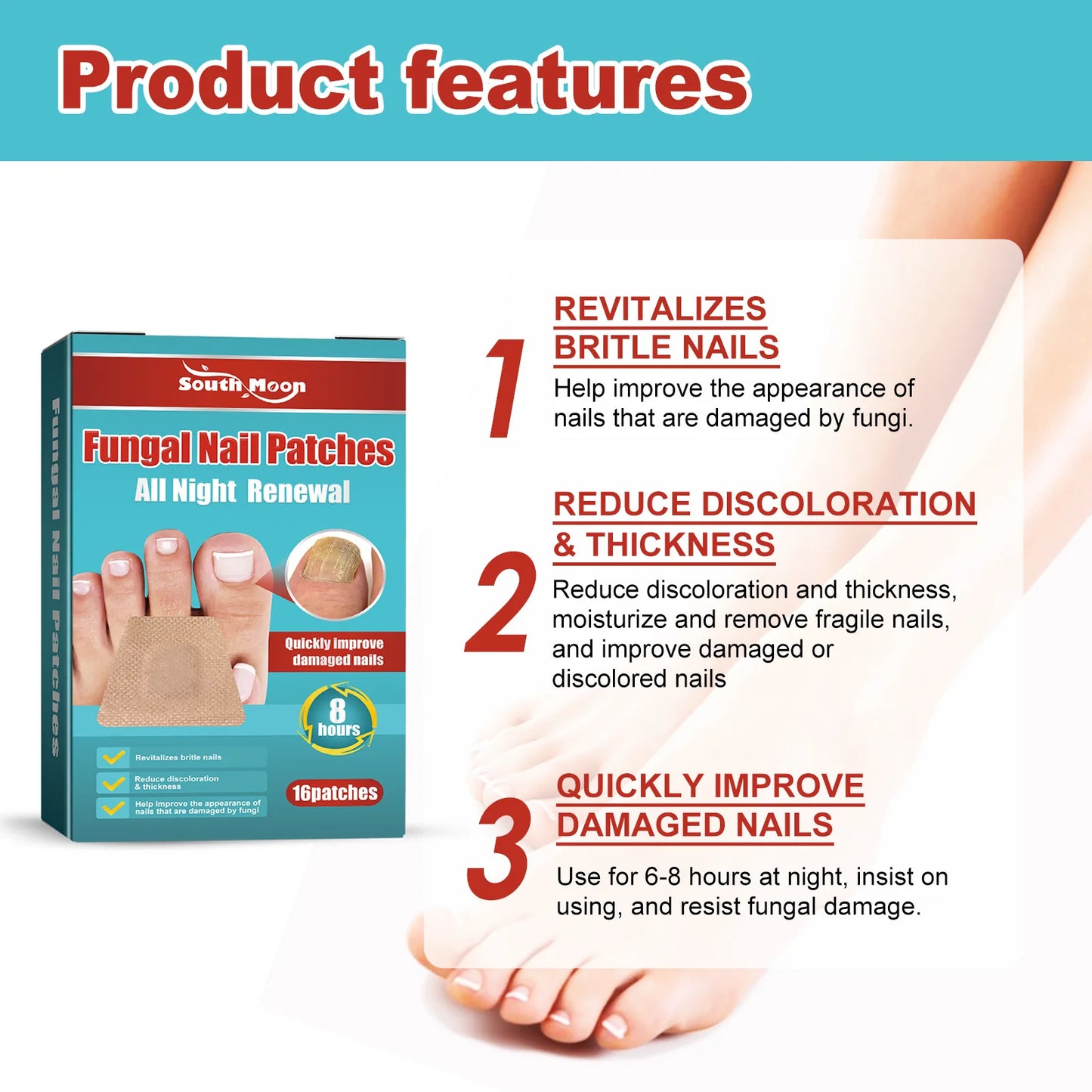 Nail Treatment Patch Anti Fungal Nail Correction Stickers Ingrown Toenail Care Paronychia Anti Infection Repair Patch