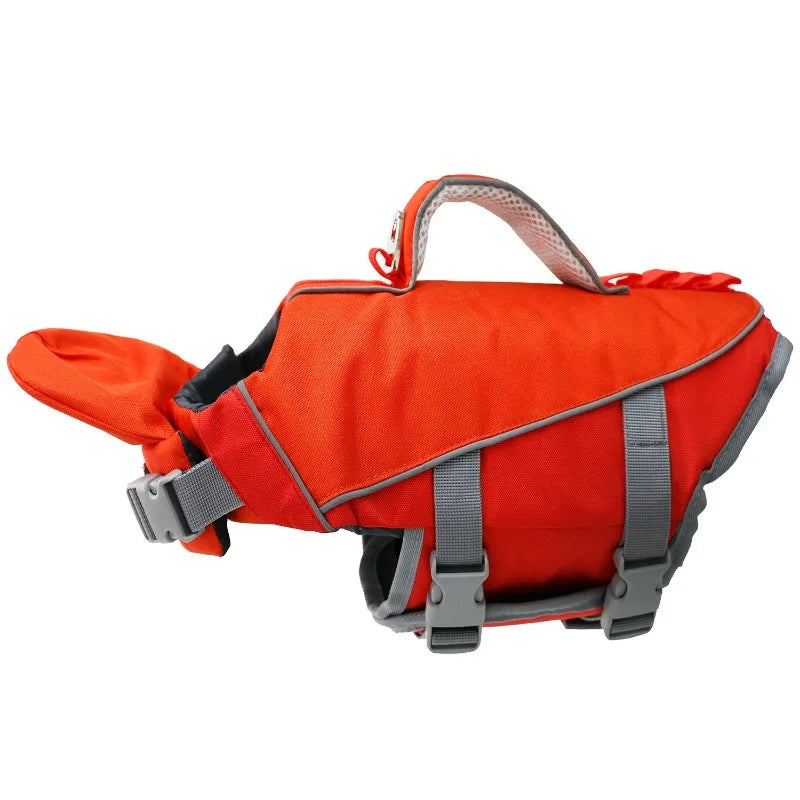 XS-XL 4 Colors Dog Life Jacket Adjustable Dog Life Vest Reflective Dog Life Vest with Handle for Small To Large Breeds Swimming Boating Pets Safety Supplies