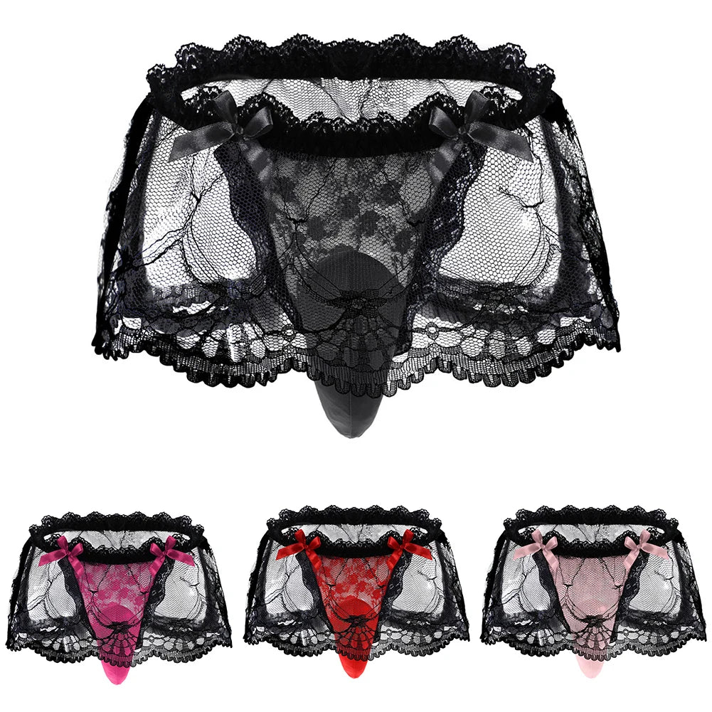 95 Polyamide 5 Spandex Men Thongs Underwear Applicable Gender Male Brand New Condition High Waist Lace G-strings