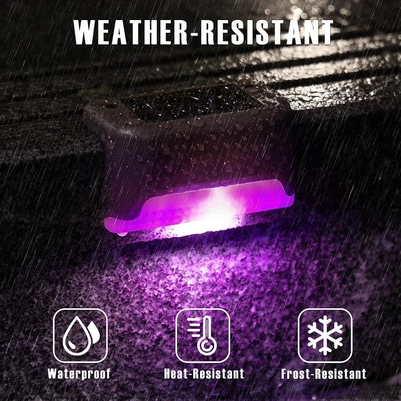 4~20PCS Solar Deck Light Outdoor IP65 Waterproof Solar Power Garden Lamps for Railing Stairs Step Fence Yard Patio Pathway