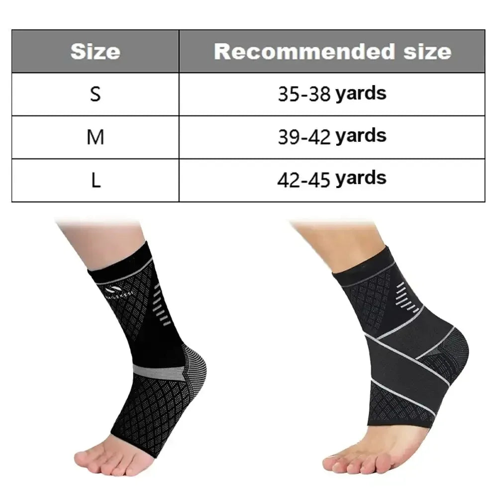 NEW Arrivals 6 Colors Adjustable Elastic Ankle Brace Compression Sleeve Foot Support Stabilizer for Plantar Fasciitis Achilles Tendonitis Sports Socks