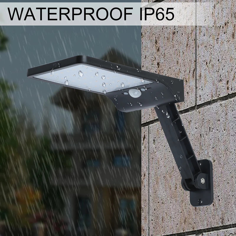 1-2 PCS Set  450 LM 48 LED Solar Power Street Light PIR Motion Sensor Wall Lamp Outdoor Waterproof Remote Control Rotate Bracket Garden Emergency Lights