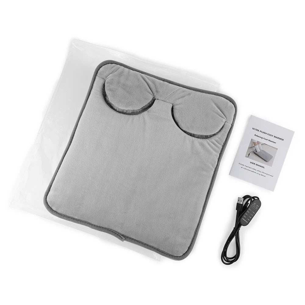 NEW Arrivals Electric Foot Warmer Heater 4 Levels Temperature Heating Timer Pad Washable Winter Warm Foot for Home Bedroom Feet Warmer