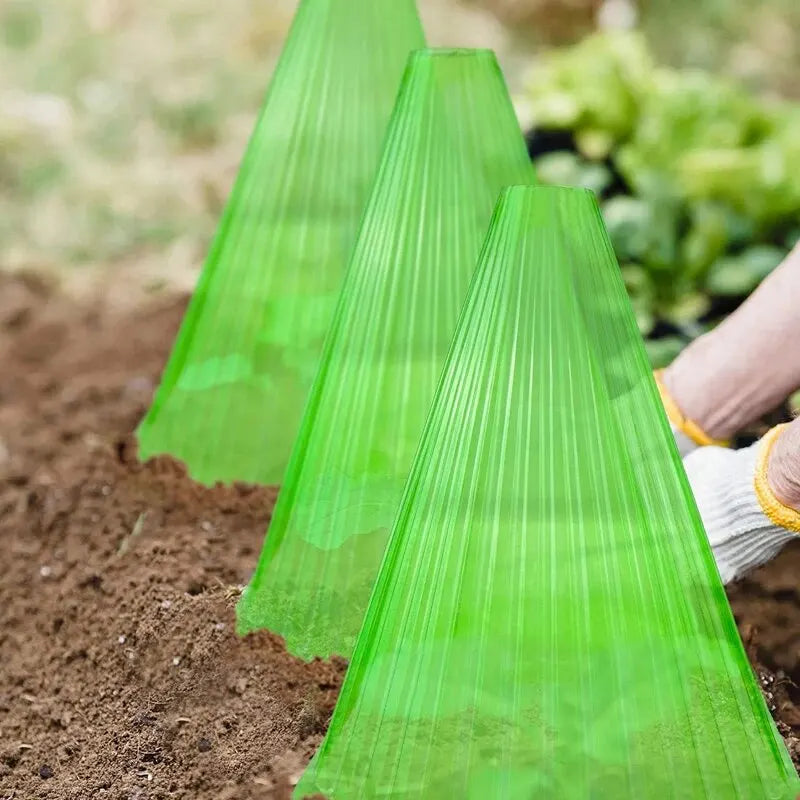 5 Pcs Growth Box Planting Tent Reusable Square Use Plant Clock Cover To Protect Plants From Bird Frost and Snail Damage Green