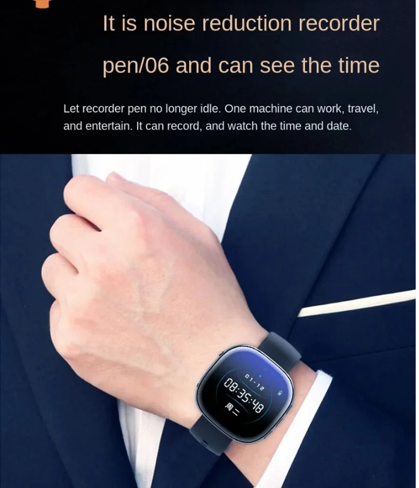 4-256GB 1080P Watch Mini Camera Audio Video Sound Voice Recorder Micro SmartWatch Sport DV Noise Reduce Recording Smart Watch