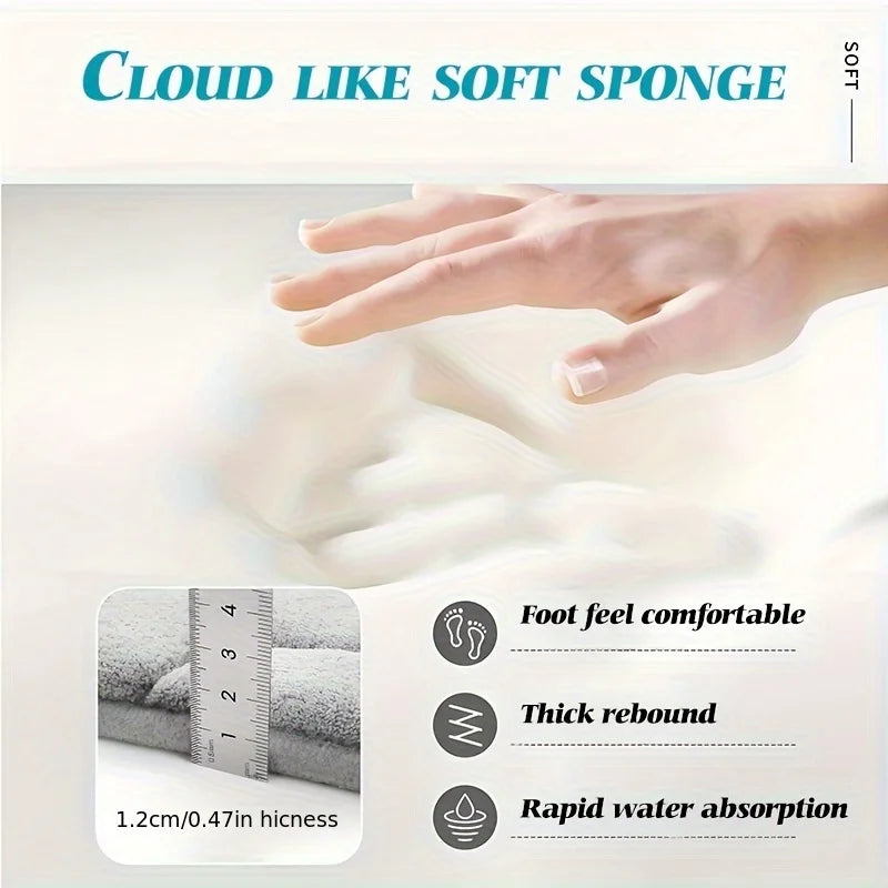 3D Memory Foam 40x60CM 50X80CM Thickened Bathroom Foot Massage Mat Fiber Carpet, Bathroom Kitchen Living Room Anti Slip Mat, Pebble Floor Mat, Household Non-Slip Entry Mat ﻿Bathroom Accessories