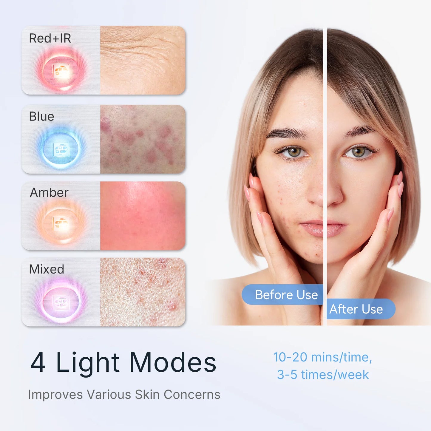720 PCS Set Led Lights Therapy Hello Face L6 510K PDT LED Light Therapy Device 4 Color Infrared Red Light LED Face Lamp Full-body Cosmetologist Phototherapy Women Beauty Salon Supplies
