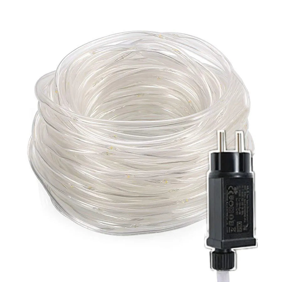 NEW 20/30M-300 LEDS Christmas Garland String Lights Outdoor 8 Modes  Rope Tube Fairy Garden Lights for Party Wedding Holiday Decor