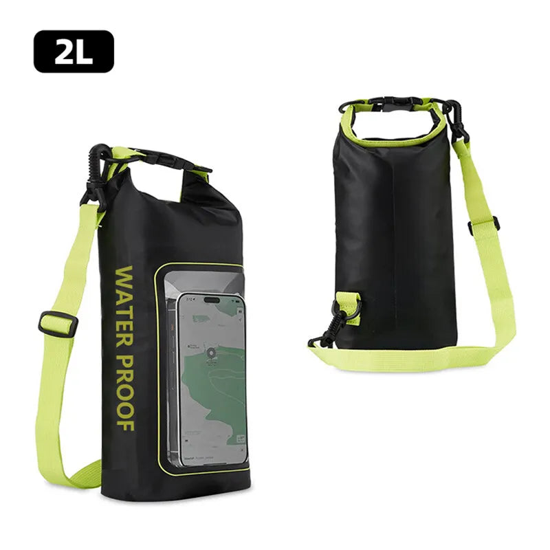 5L Large Capacity Dry Bag Swimming Pack Touch Screen Outdoor Waterproof Kayak Storage Bag Trekking Drifting Rafting Surfing Boating Backpack