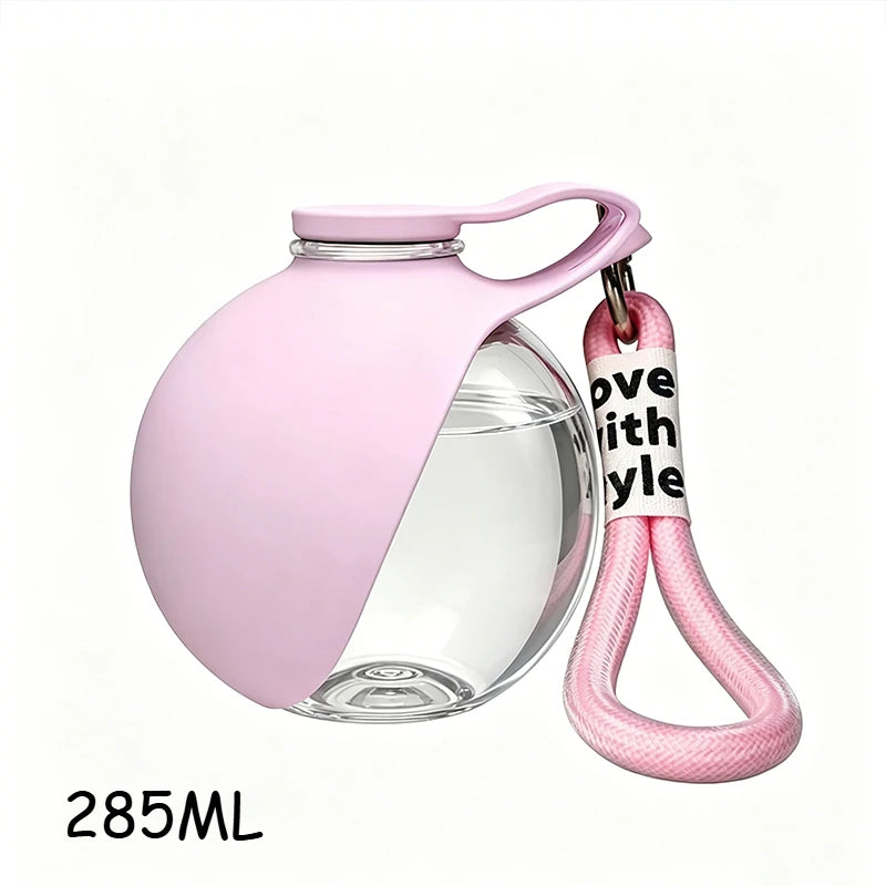 2-in-1 Portable Foldable Outdoor Walking Hiking Dog Water Bottle for Small/Large Dogs - Leak-Proof & Compact Dog Travel Water Bottle -Stainless Steel/Silicone Bottle