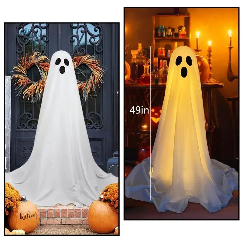 Halloween Ghost Spooky Decor Battery Light Home Ghost Front Porch Yard Courtyard Standing Halloween Horror Decoration