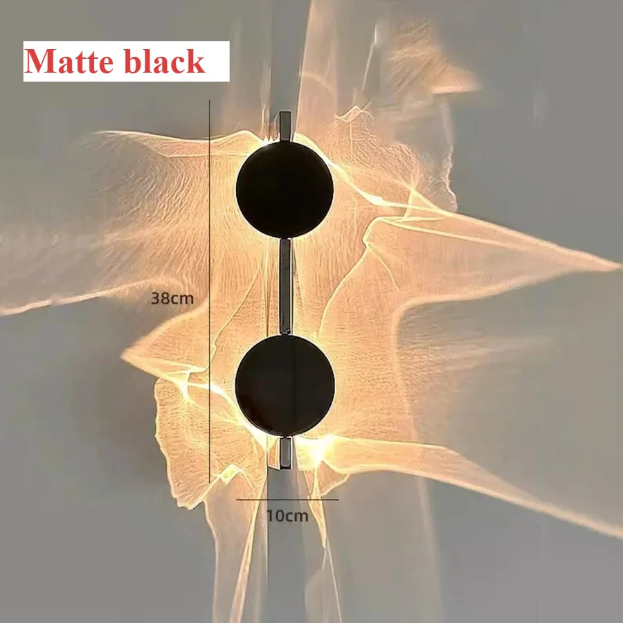 Creative Art Corrugated LED Wall Lamps Bedroom Bedside Shadow LED Wall Sconces Aisle Porch Corridor Atmosphere Wall Light