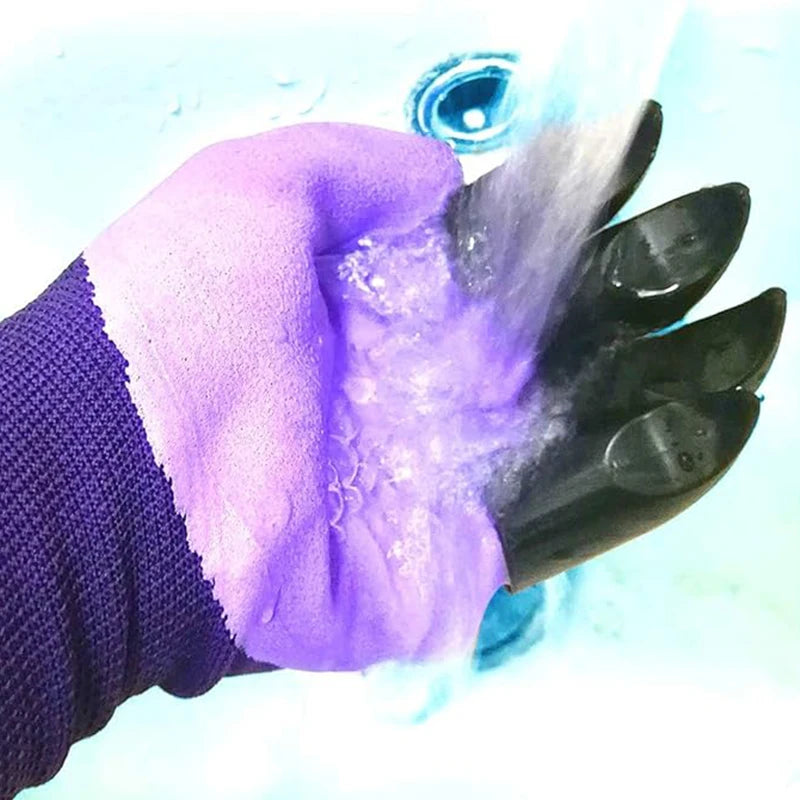 NEW Arrivals Green/Purple/Brown Color Garden Digging Gloves, Stab Resistant, Waterproof, Claw Resistant, Wear-Resistant, Ground Scraping, Grass Pulling, Soil Digging, Top Quality Gardening Gloves