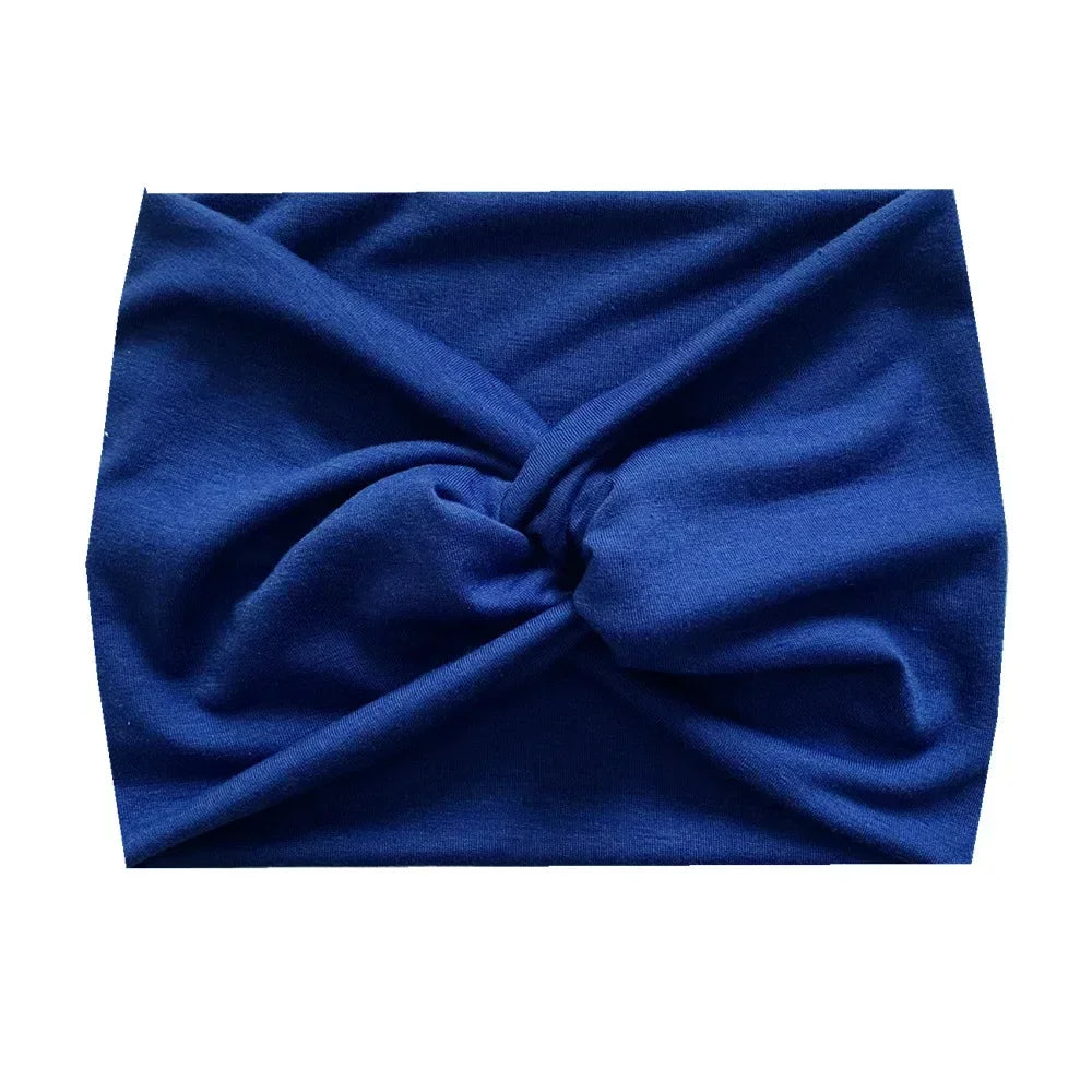NEW Arrivals 44 Colors/Patterns Sports Elastic Wide-Brimmed Headband Unisex Solid Color Knotted Soft Anti-Slip Warm Turban Bandana Elastic Hairband Ladies Girls Fashion Apparel Accessories Clothing Supplies