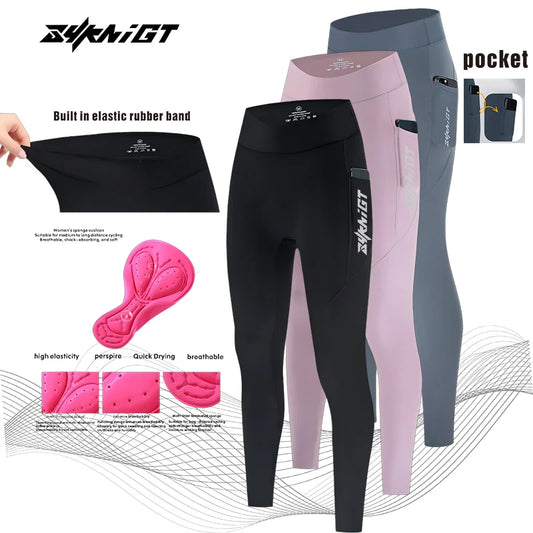 NEW Arrivals S-2XL Plus Size Women's Cycling Pants Summer and Winter Cycling Bibs Women's Exclusive Seat Cushions MTB Road Bike Pockets Leggings Women Cycling Apparel Accessories Sports Clothing Supplies