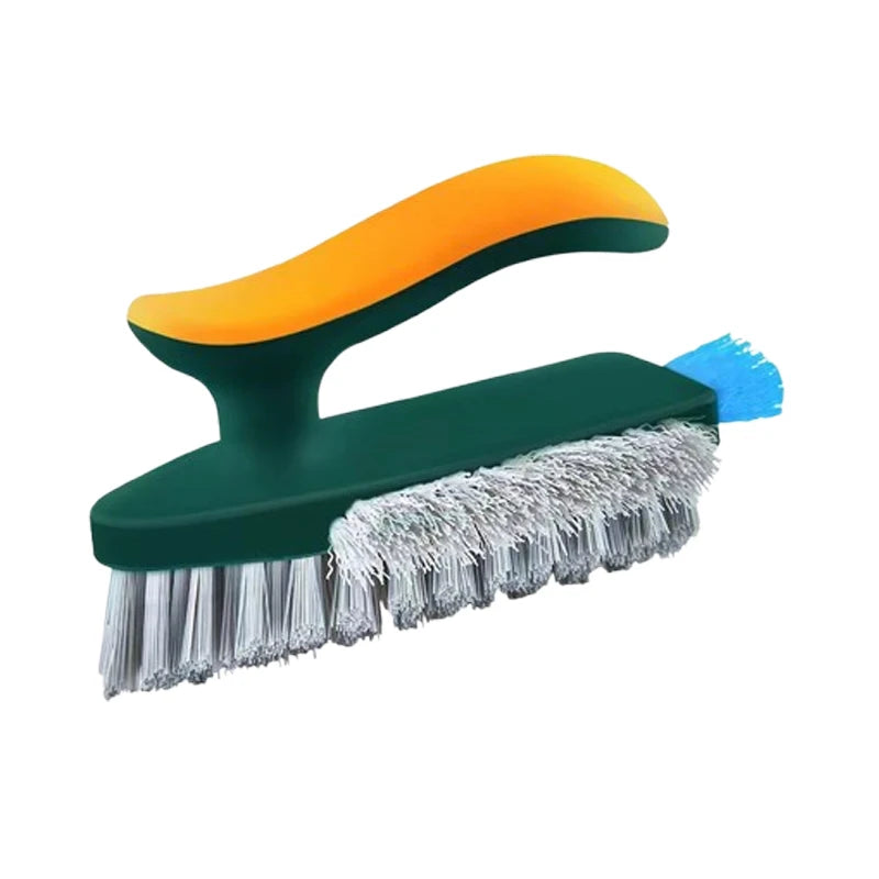 2 PCS Set 4-in-1 Grout Brush with Squeegee Durable Bristles Heavy-Duty Scrub Brushes for Cleaning Tile Grout Kitchen Bathroom Cleaning Tools