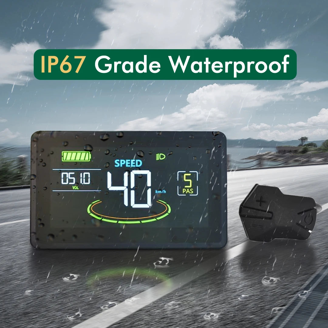 NEW Arrivals UART2 H6C Bicycle Colorful Computer Mountain Bike Large Screen LCD Cycling Computer Odometer Accurate Waterproof Bicycle Display