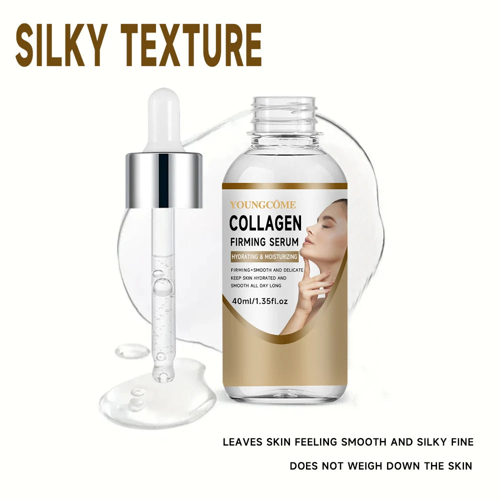 2 PCS Set Collagen Cream Set  Moisturizing Brightening Hydrating Smooth Wrinkles Firming Facial Face Suitable for Travel Packages Women Skin Care Supplies Korean Products