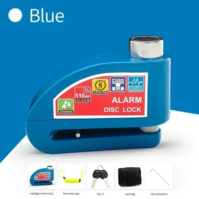 NEW Arrivals Disc Brake Alarm Lock, 5 Colors Full Set Anti-Theft and Theft Prevention, Bicycle Motorcycle Anti-Theft Alarm, Electric Scooter, Bicycle Lock, Brake Disc Lock