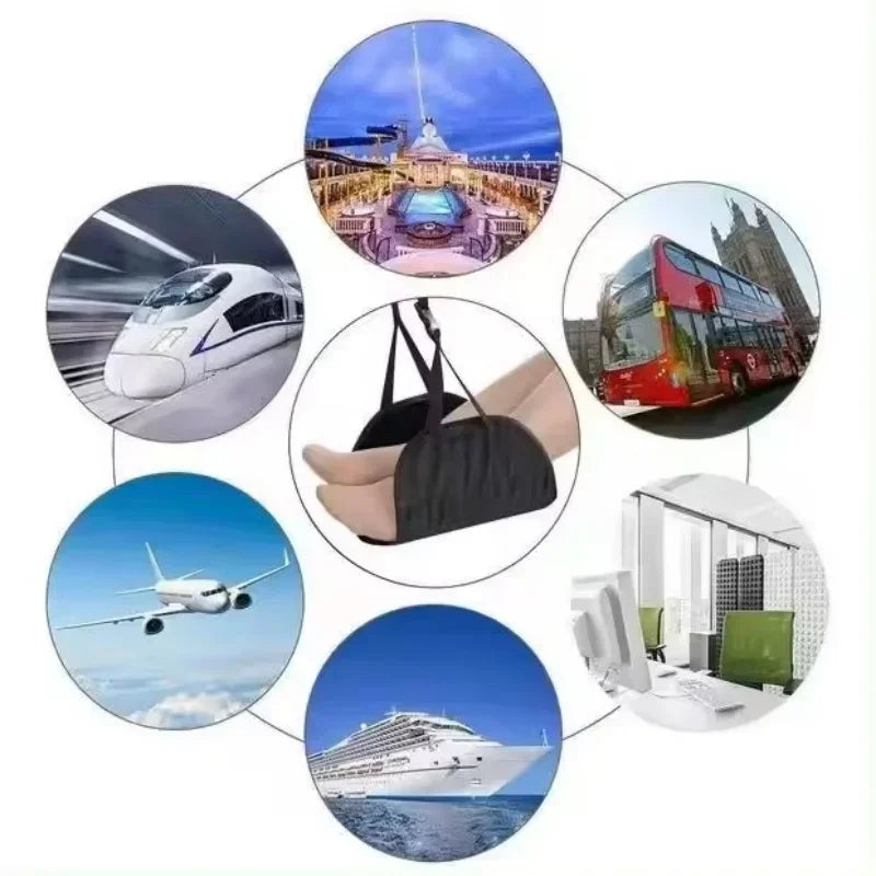 5PCS Footrests Portable Travel Essentials Footrests Airplane Footrests Adjustable Height Footrests Travel Accessories Hammocks