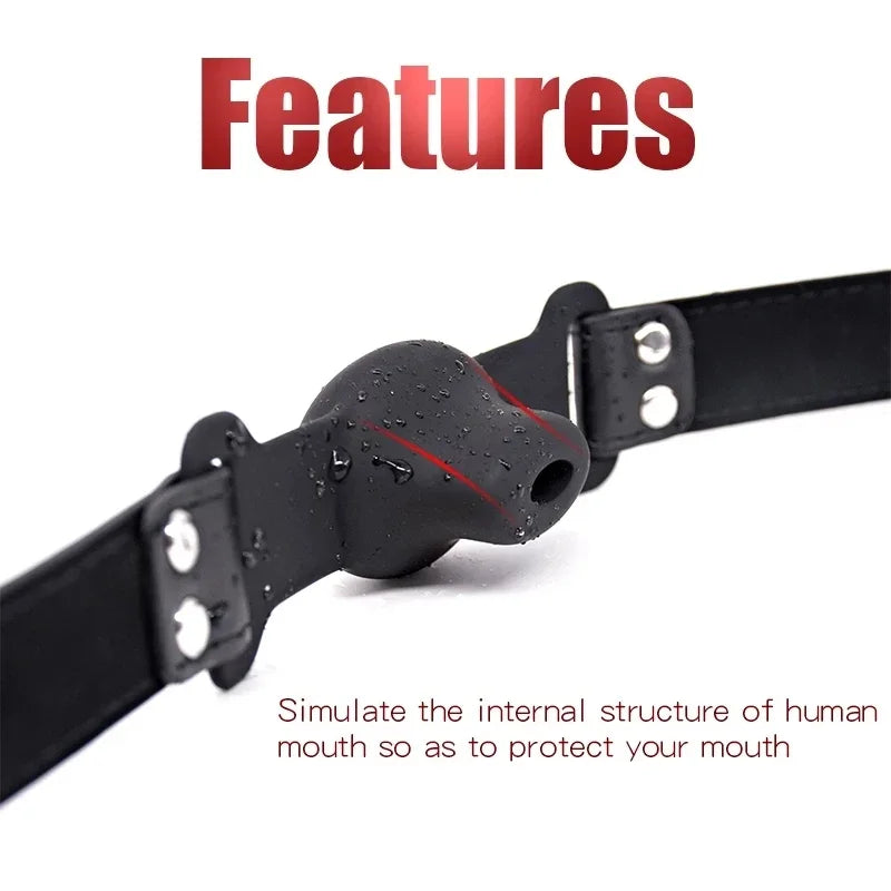 BDSM Mouth Plug Gag  Adult Games Products Silicone Mouth Plug Oral Gag BDSM Slaves Fetish Bondage Restraints Open Mouth Gag Erotic Sex Toys For Couples Women Men Adults Sex Shop Supplies