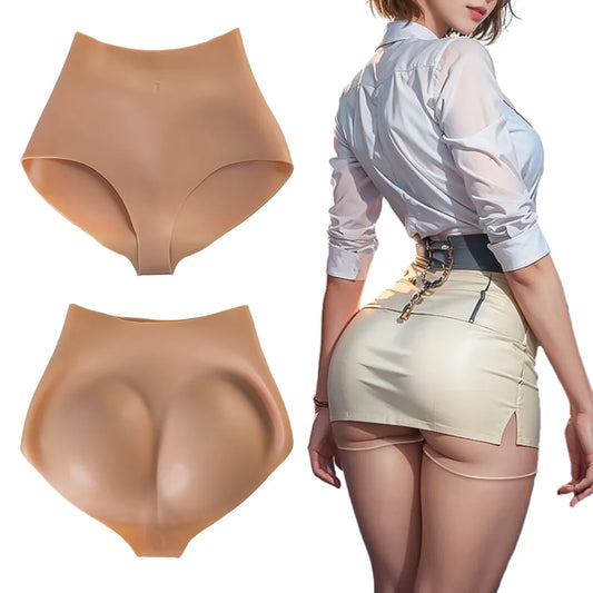 Female Silicone Fake Big Buttocks Panties Seay Bums False Butts Lifting Padded Shapewear High Waist For Woman