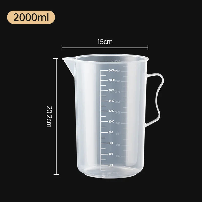 250/500/1000/2000ml Spout Kitchen Lab With Handle Measuring Cup Cooking Liquid Pitcher Jug Pour Durable Spout Kitchen Tools