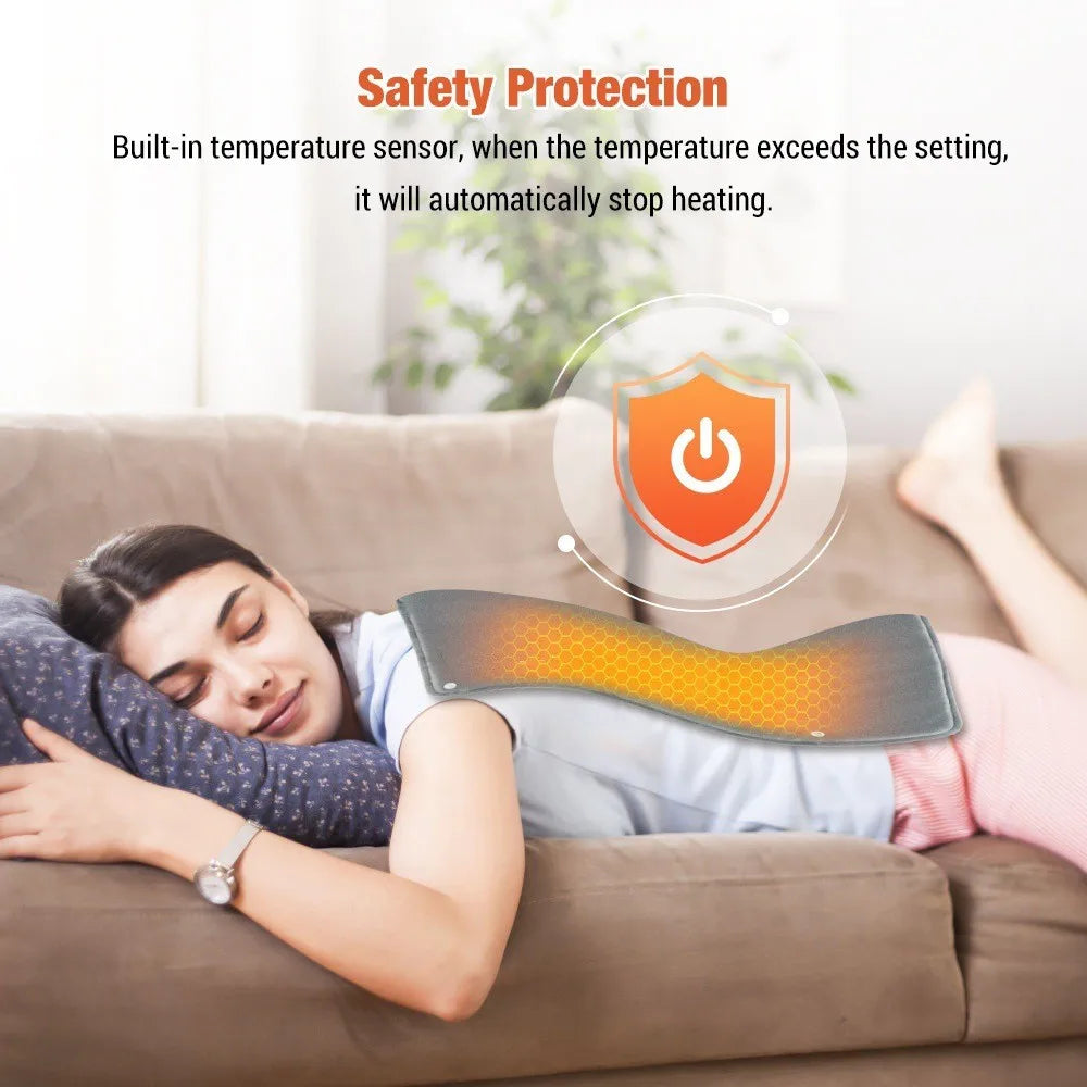 USB Heating Pad Electric Heated Mat Machine-Washable Ultra-Soft Microplush Pad for Back Pain and Cramps Christmas Gift