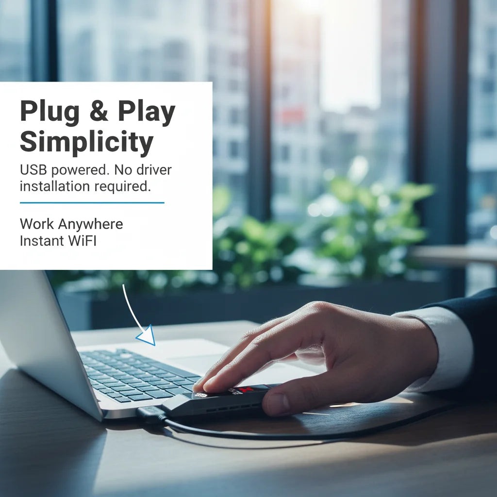 4G USB Portable Modem LTE WI-FI 6 Wireless Router With Hotspot 300Mbps Hight Speed Network Wi-Fi Wireless Dongle For Home Gaming Travel Camping Outdoor Fast Internet Connection Network